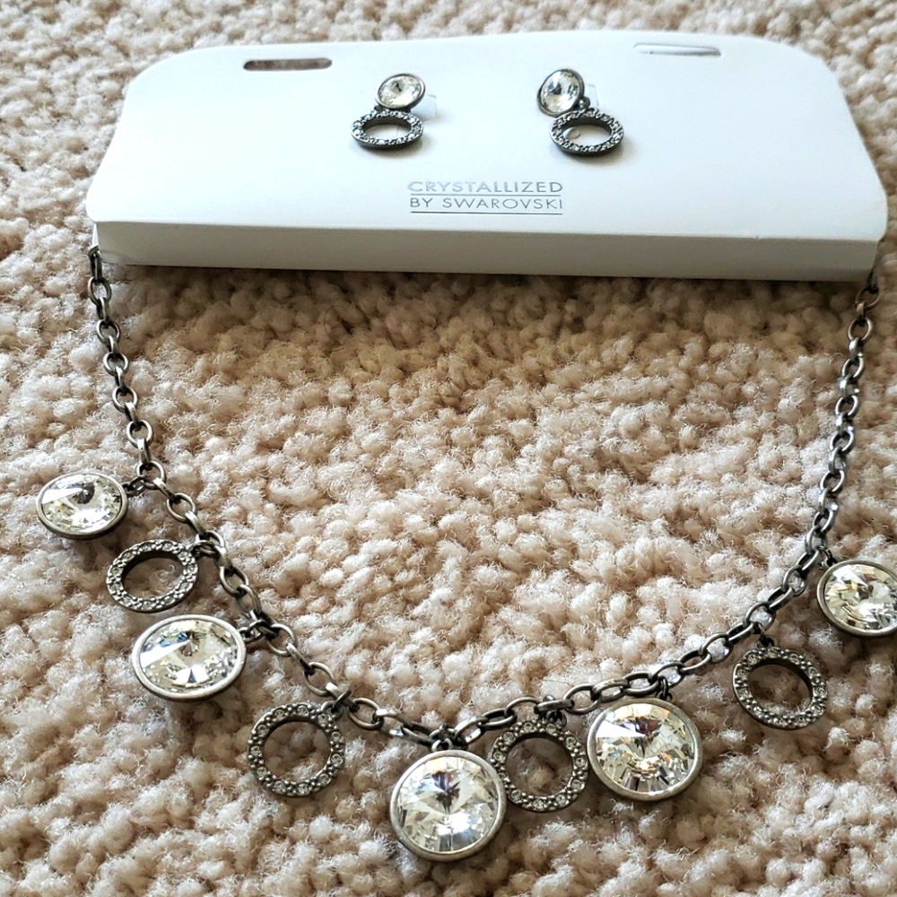Crystallized Necklace & Earring set By Swarovski